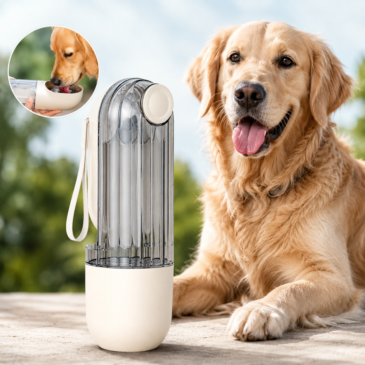 ARFMIGO AquaGo 2-in-1 Portable Dog Water Bottle