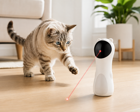 ARFMIGO WhiskerPlay Automatic Laser Cat Toy – Interactive USB Cat Exercise & Play Toy
