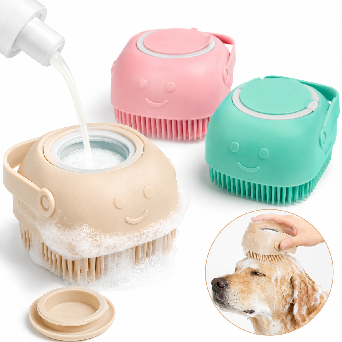 ARFMIGO BathBuddy Silicone Dog Bath & Massage Brush